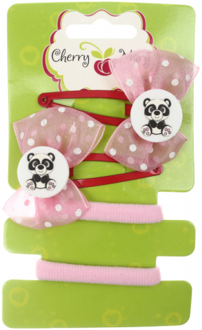 Набор аксессуаров для волос Cherry Mary S6008, №14, 4 шт., розовый Набор аксессуаров для волос Cherry Mary S6008, №14, 4 шт., розовый