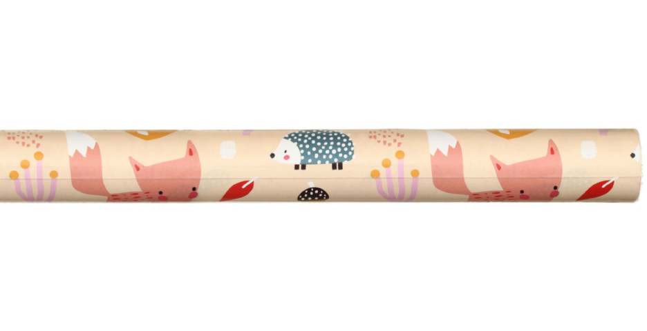 Бумага упаковочная глянцевая Meshu 70×100 см, Fox and Hedgehog