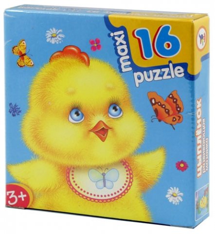 Игра настольная «Развивающая мозаика Maxi Puzzle», «Цыпленок», 3+