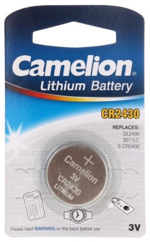 Батарейка литиевая дисковая Camelion Lithium , CR2430, 3V