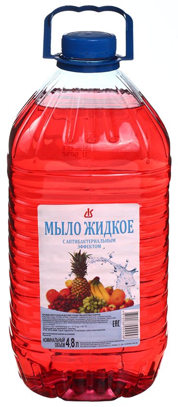 Мыло жидкое «Фруктовое» с антибактериальным эффектом, 4800 мл, ассорти