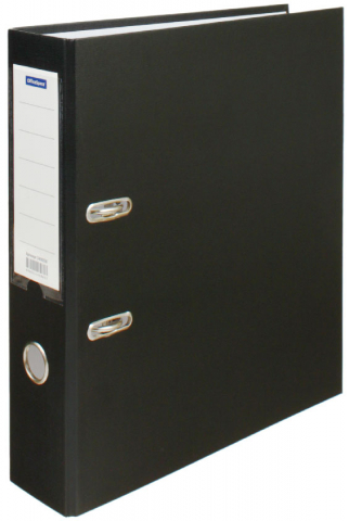 Папка-регистратор OfficeSpace с односторонним бумвиниловым покрытием, корешок 75 мм, черный Папка-регистратор OfficeSpace с односторонним бумвиниловым покрытием, корешок 75 мм, черный