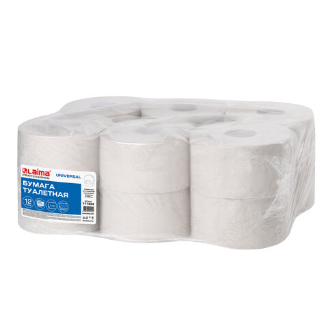 Бумага туалетная Laima Professional 12 рулонов, ширина 90 мм, серая Бумага туалетная Laima Professional 12 рулонов, ширина 90 мм, серая