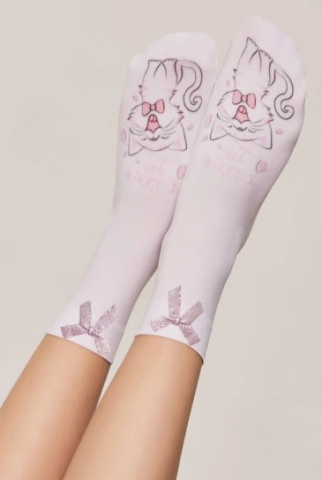 Носки детские Conte Elegant Love (50 Den) размер 20-22, Bianco