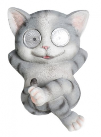 Сувенир полистоун «Котик» (от солнечной батареи) 7×11×17 см, «Загорает»