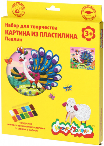 Набор для творчества «Картина из пластилина», «Павлин», 3+ Набор для творчества «Картина из пластилина», «Павлин», 3+