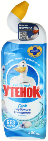 Средство чистящее для унитазов «Туалетный утенок» 500 мл, «Морской», гель