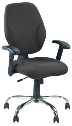 Стул офисный Master GTR Window Chrome для персонала, обивка - черная ткань, ZT-24