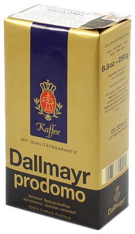 Кофе натуральный молотый Dallmayr, 250 г, Prodomo, среднеобжаренный 