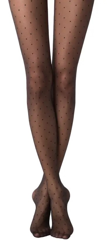Колготки женские капроновые Conte Elegant Dots 20 Den, размер 2, Nero