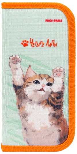 Пенал однокамерный Prof-Press, 190*90 мм, «Четыре лапы»