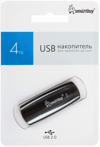 Флеш-накопитель SmartBuy Scout (2.0) 4 Gb, корпус черный Флеш-накопитель SmartBuy Scout (2.0) 4 Gb, корпус черный