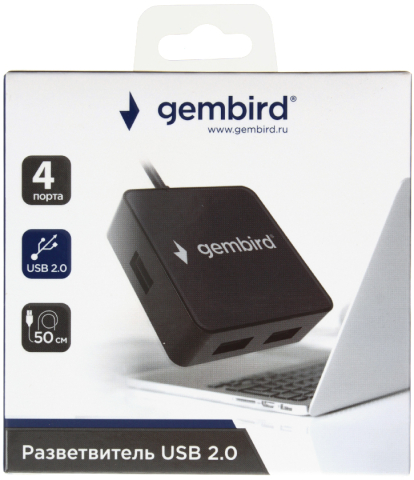 Концентратор Gembird UHB-242, черный Концентратор Gembird UHB-242, черный