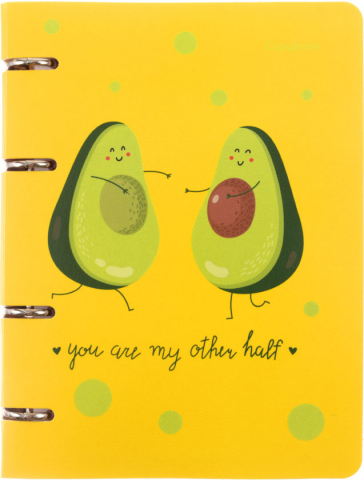 Тетрадь общая А5, 100 л. на кольцах Cute&Funny, 165*210 мм, клетка, «Дизайн 9»