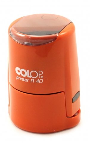 Автоматическая оснастка Colop R40 в боксе, для клише печати ø40 мм, корпус оранжевый