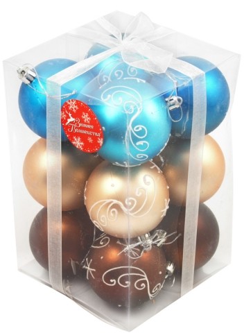 Набор шаров елочных «Зимняя вьюга микс» (пластик), диаметр 7 см, 12 шт., ассорти Набор шаров елочных «Зимняя вьюга микс» (пластик), диаметр 7 см, 12 шт., ассорти