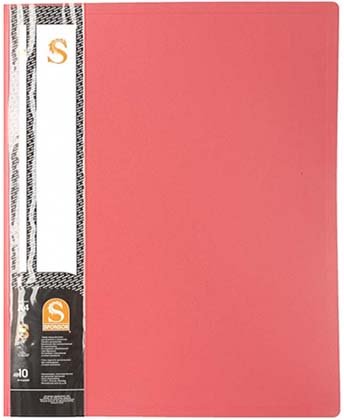 Папка пластиковая на 10 файлов Sponsor, толщина пластика 0,7 мм, красная