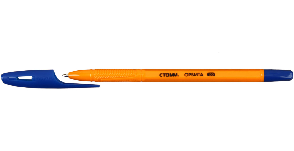 Ручка шариковая «Стамм «Орбита 100» корпус оранжевый, стержeнь синий Ручка шариковая «Стамм «Орбита 100» корпус оранжевый, стержeнь синий
