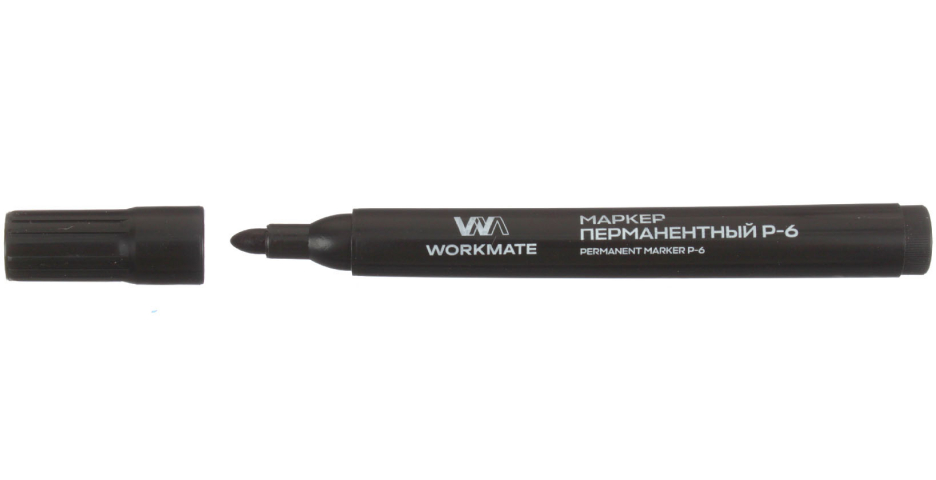Маркер перманентный Workmate P-6 черный