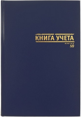 Книга учета Index, 195*280 мм, 80 л., клетка, синяя