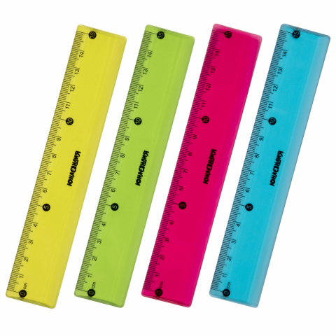 Линейка пластиковая «Юнландия» Color 15 см, ассорти