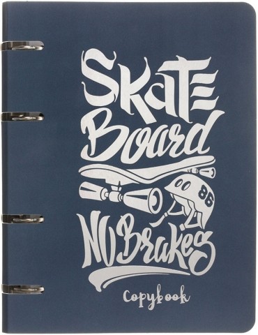 Тетрадь общая А5, 100 л. на кольцах ColourMania, 165*210 мм, клетка, «Дизайн 5», серая