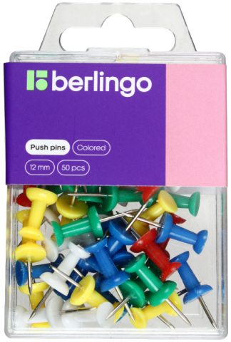Кнопки силовые Berlingo, 23 мм, 50 шт., пластиковый футляр Кнопки силовые Berlingo, 23 мм, 50 шт., пластиковый футляр