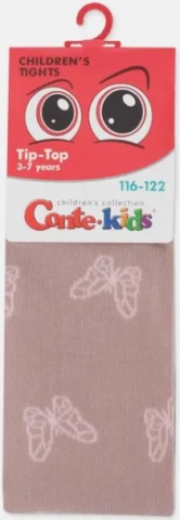 Колготки детские Tip-Top размер 128-134, пепел/розовые