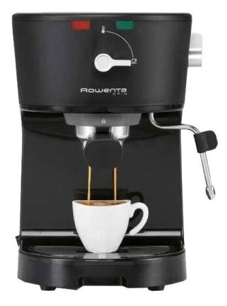 Кофеварка рожковая Rowenta ES320030, корпус металл и пластик, черная